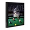Stupell Industries Pool Shark Animal Pun Framed Floater Canvas Wall Art